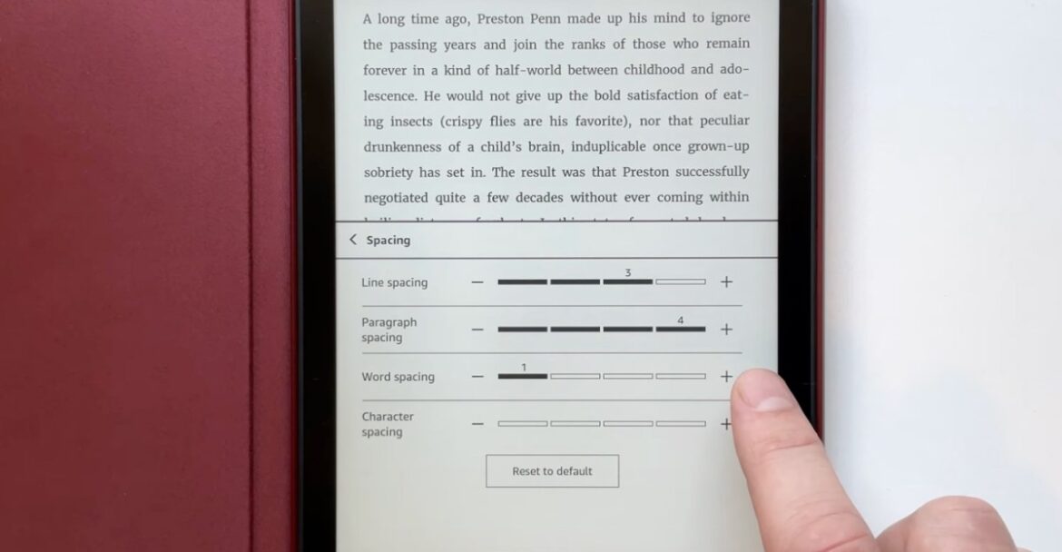 Amazon improves Kindle accessibility with new text spacing adjustments