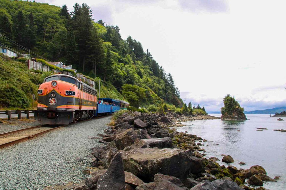 This Scenic Train Ride in an Old-fashioned Locomotive Has Open-air Cars and Seaside Stops