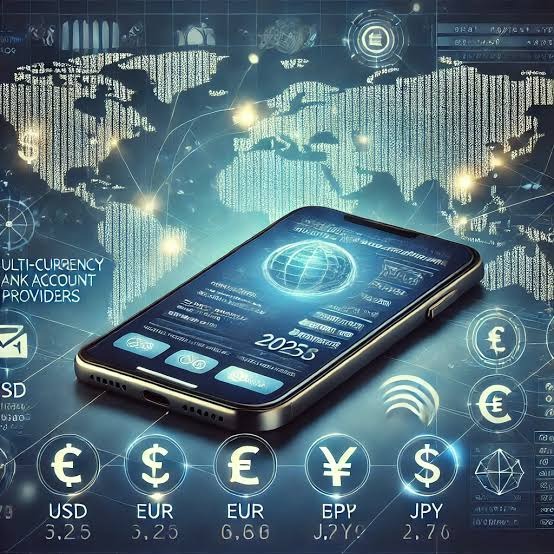 Image of a phone displaying multicurrency accounts